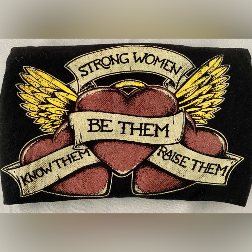 The Strong Woman long sleeved shirt from Human Unlimited, black, women’s M